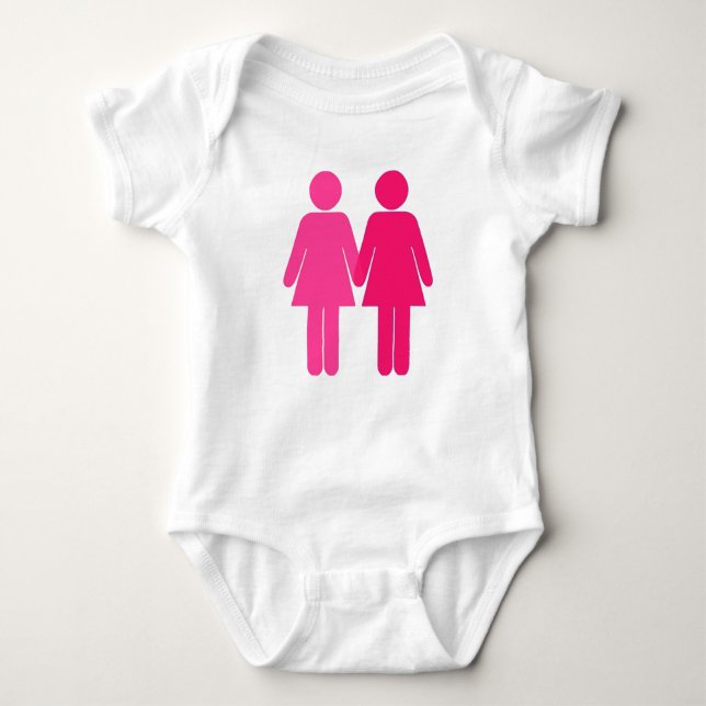 Pink Lesbians Baby Strampler (Vorderseite)