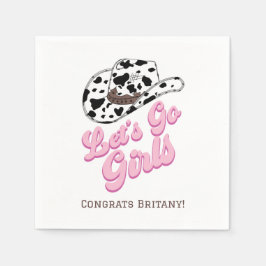 Pink Let's Go Girls Nashville Bachelorette Serviette