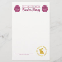 Pink Letter from Oaster Bunny Blank