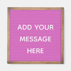 Pink Letterboard in Frame Custom Message Magnet