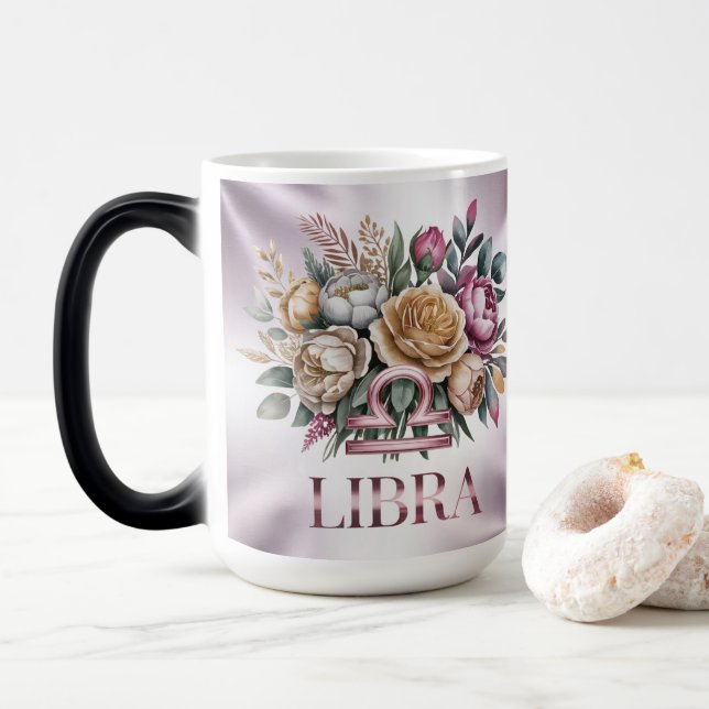 Pink Libra Glyph Lavender Morphing Mug (Avec donut)