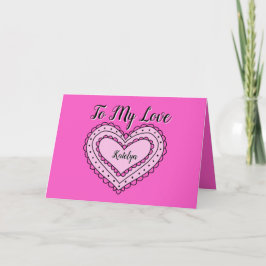 Pink Liebe Card für Valentinstag, Geburtstag etc. Ankündigung