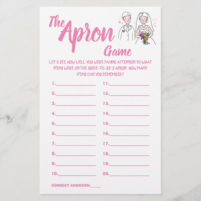 PINK-LIEBE DER SCHÜRZE-SPIELKARTE FLYER (Vorne)