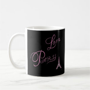 Pink-Liebe-Paris-Eiffel-Tower-einzigartig Kaffeetasse