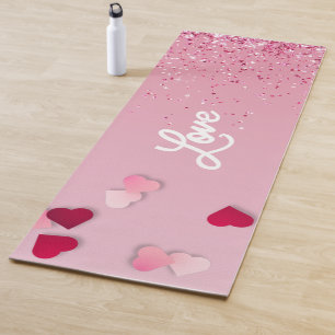 Pink Liebe Yoga Mat - Inspiration Fitness Mat Yogamatte