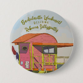 Pink Lifeguard Vibes Bachelorette Wochenende Button