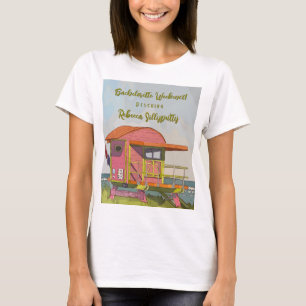 Pink Lifeguard Vibes Bachelorette Wochenende T-Shirt