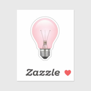 Pink Light Bulb Emoji Aufkleber