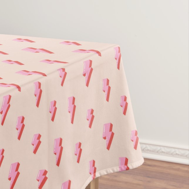 Pink Lightning Bolt Pattern Tischdecke (Beispiel)