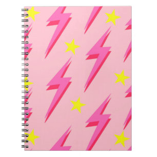 Pink Lightning Muster Notebook für Schulen Notizblock