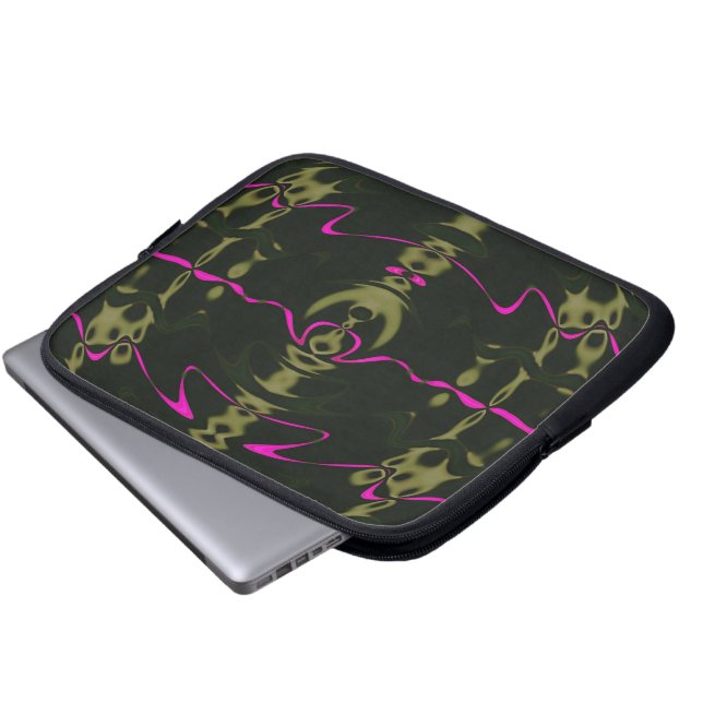 Pink Lights Laptop Sleeve (Vorne Knopf)