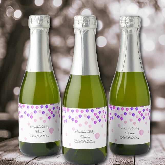 Pink Lila Balloon Babydusche (Von Creator hochgeladen)