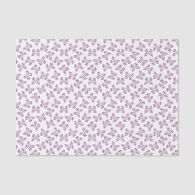 Pink Lila Blue All Over Pattern Butterfly Seidenpapier (Vorderseite)