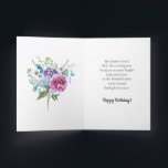 Pink Lila Blue Blumen Happy Birthday Sister Karte<br><div class="desc">Helle und Niedliche rosa Lila Blumen Happy Birthday Sister Card .</div>