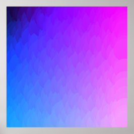 Pink Lila Blue Pink Ombre Flames Poster