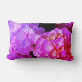 Pink lila Blume elegante Hydrangeas Lendenkissen