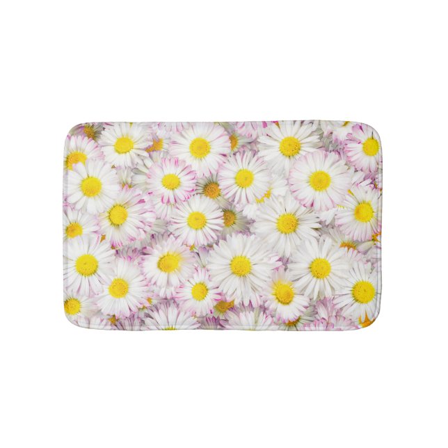 Pink Lila Daisy Blume Pattern Badematte (Vorderseite)