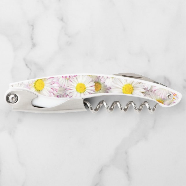 Pink Lila Daisy Blume Pattern Kellnermesser (Vorderseite)