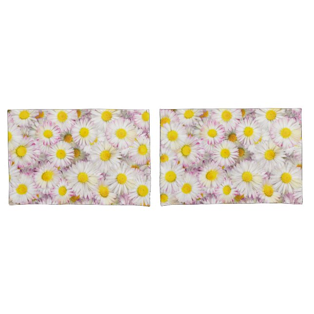 Pink Lila Daisy Blume Pattern Kissenbezug (Vorderseite-Set)
