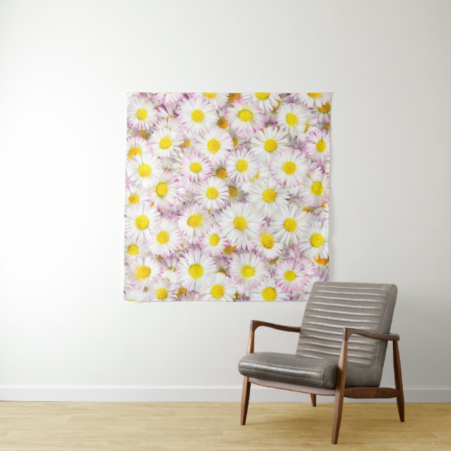 Pink Lila Daisy Blume Pattern Wandteppich (Beispiel)
