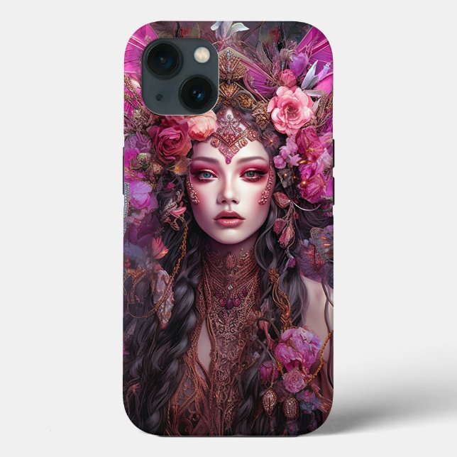 Pink Lila Fairy Queen Fantasy Art Case-Mate iPhone Hülle (Rückseite)