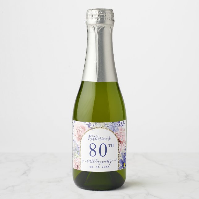 Pink Lila Floral 89. Geburtstagsparty (Vorderseite)
