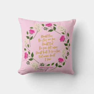 Pink Lila Floral William Shakespeare Kissen