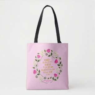 Pink Lila Floral William Shakespeare Tasche