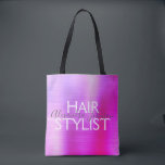 Pink Lila Foil Hair Stylist Suppen Tasche<br><div class="desc">Rosa und Lila Ombre Foil Hair Stylist Kosmetiktüte für Scheren,  Shampoo oder andere Salonvorräte. Der Name und der Beruf des Unternehmens können geändert werden,  um für jede Art von Unternehmen verwendet zu werden. Bitte kontaktieren Sie den Designer,  um weitere passende Artikel zu erhalten.</div>