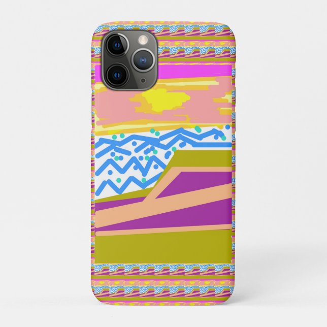 Pink Lila Gelbe Sonnenuntergangs-Yacht Case-Mate iPhone Hülle (Rückseite)