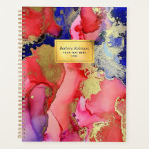 Pink Lila Gold Abstrakt
