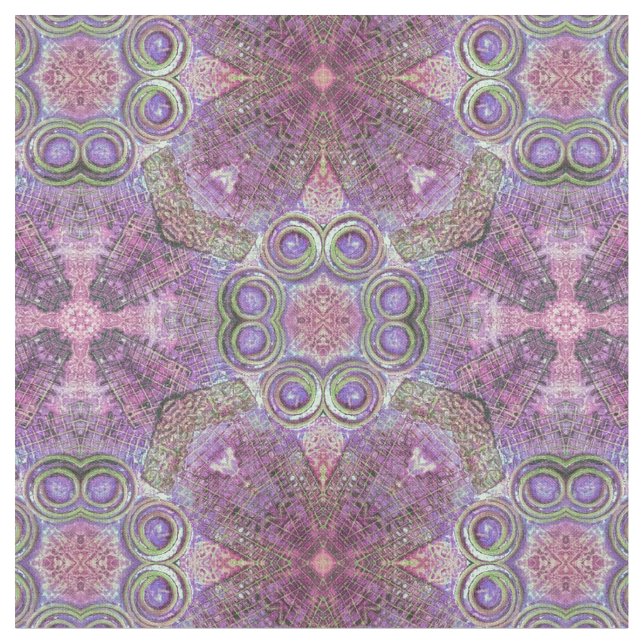 Pink & Lila Jewel Pattern Automaterial Stoff (Nahaufnahme)