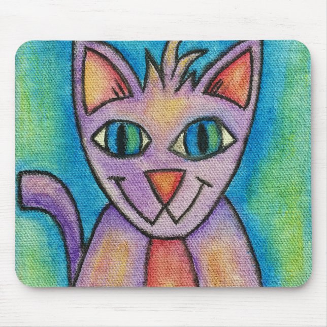 Pink Lila Kitty Cat Mousepad (Vorne)