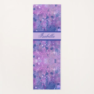 Pink Lila Lavendel Wasserfarbenpinsel Yogamatte