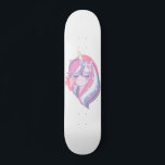 Pink Lila Magical Unicorn Fantasy Skateboard<br><div class="desc">Zauberhaftes Einhorn mit rosa und lila Haaren,  verstreut mit goldenen Sternen dekoriert.</div>