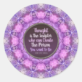 Pink Lila Mandala Bonita Kreativität Runder Aufkleber