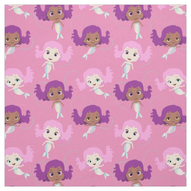 Pink Lila Mermaid Muster Stoff (Muster)