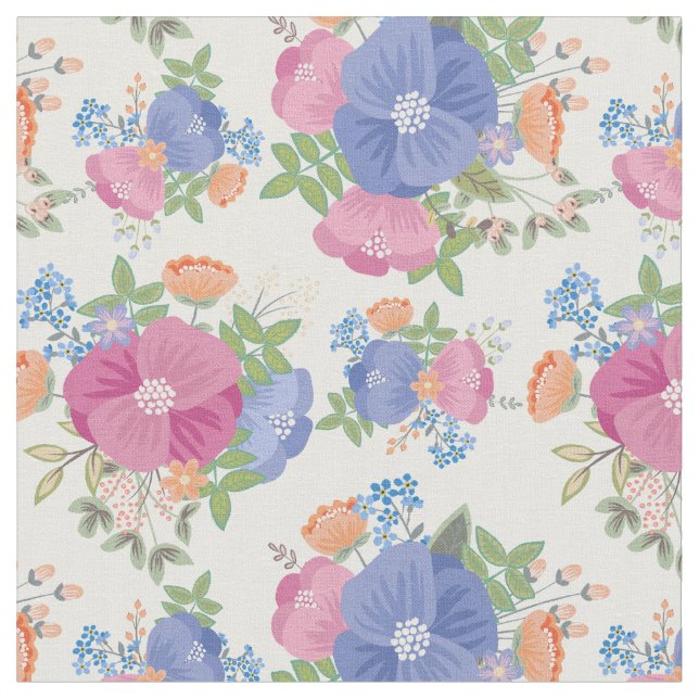 Pink Lila Pastell-Muster Stoff (Nahaufnahme)