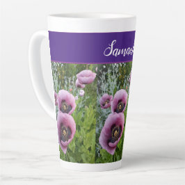 Pink Lila Poppy Blume Poppies Blume Milchtasse