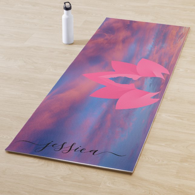 Pink Lila Sky Buddha Lotus Custom Yogamatte (Beispiel)