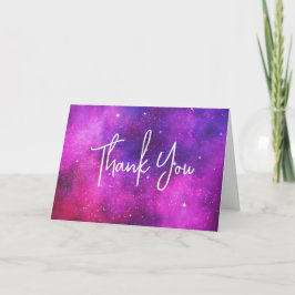 Pink & Lila Space & Stars Imitate Galaxie Vielen D Karte