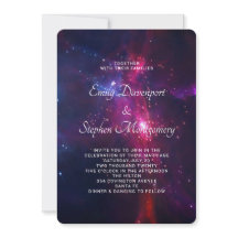 Pink & Lila Space Theme Hochzeit einladen