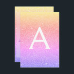 Pink Lila Sparkle Glitzer 16 . Geburtstag Geburtst Einladung<br><div class="desc">Girly Pink,  Lila Gold und Orange Ombre Pastel Gold Sparkle Glitzer 16 . Geburtstag Monogram Name und Erstgeburtstag Party Einladung. Diese Einladung ist ideal für die Pastel Sparkle Glitzer Sweet 16 Geburtstagsparty,  die in Gold feiern möchten.</div>