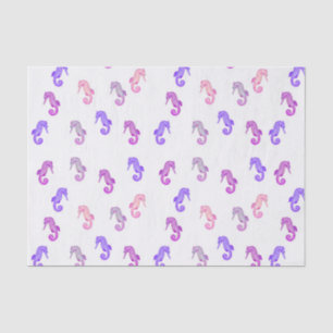 Pink Lila und Lilac Tiny Seepferds Muster Seidenpapier