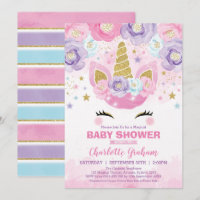Pink Lila Unicorn Magical Stars Kinderdusche
