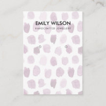 PINK LILA WATERCOLOR DOPPELN EARRING DISPLAY LOGO