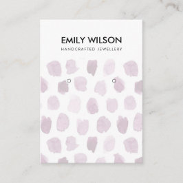PINK LILA WATERCOLOR DOPPELN EARRING DISPLAY LOGO VISITENKARTE