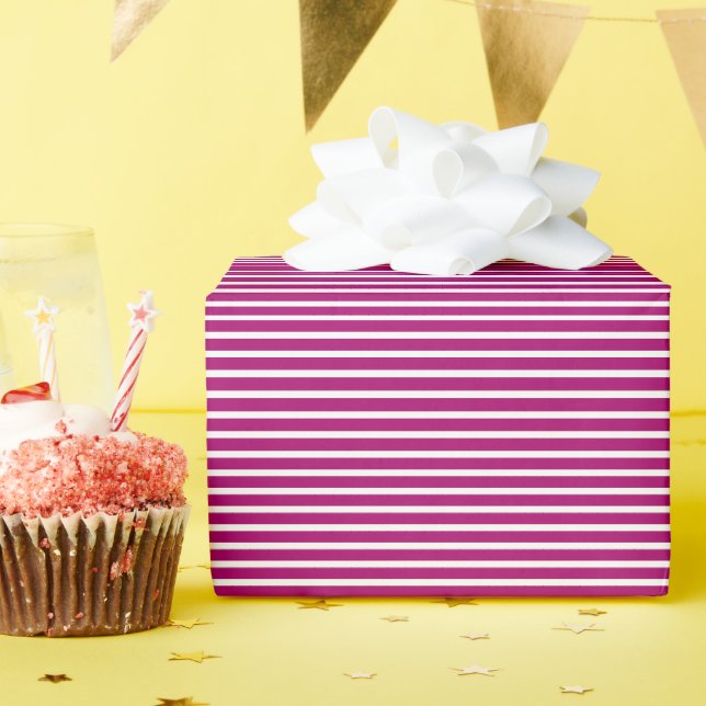 Pink Lila White Stripe Camouflage Patterns Girl Geschenkpapier (Geburtstagsparty)