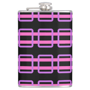 Pink Lila Ziermuster Flachmann