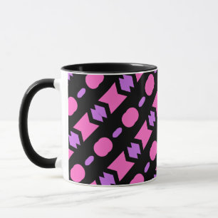 Pink Lila Ziermuster Tasse